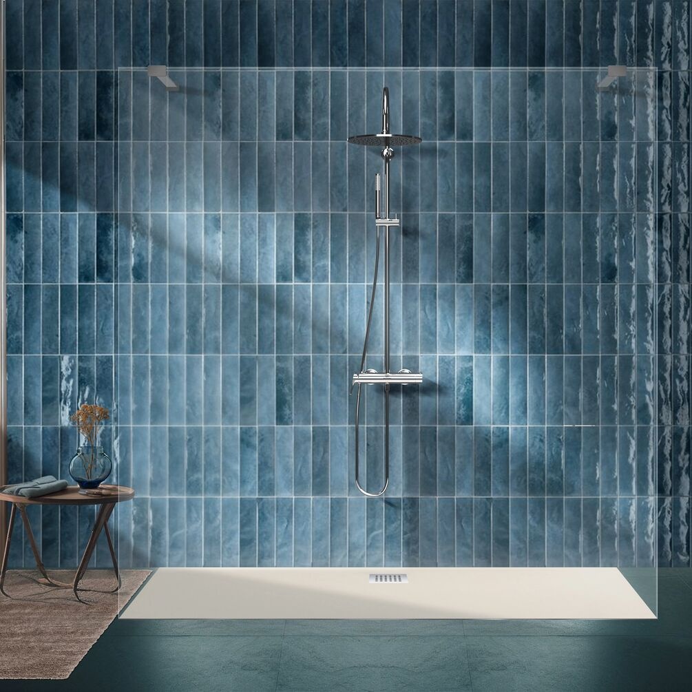 Lifestyle image of Ideal Standard i.life 1600mm Dual-Access Silver Wetroom Shower Screen